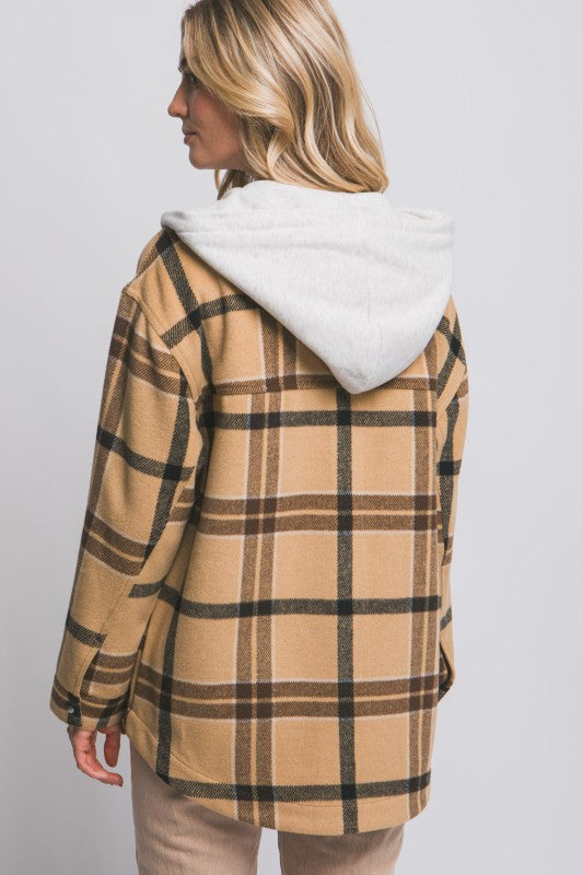 Plaid Hooded Jacket