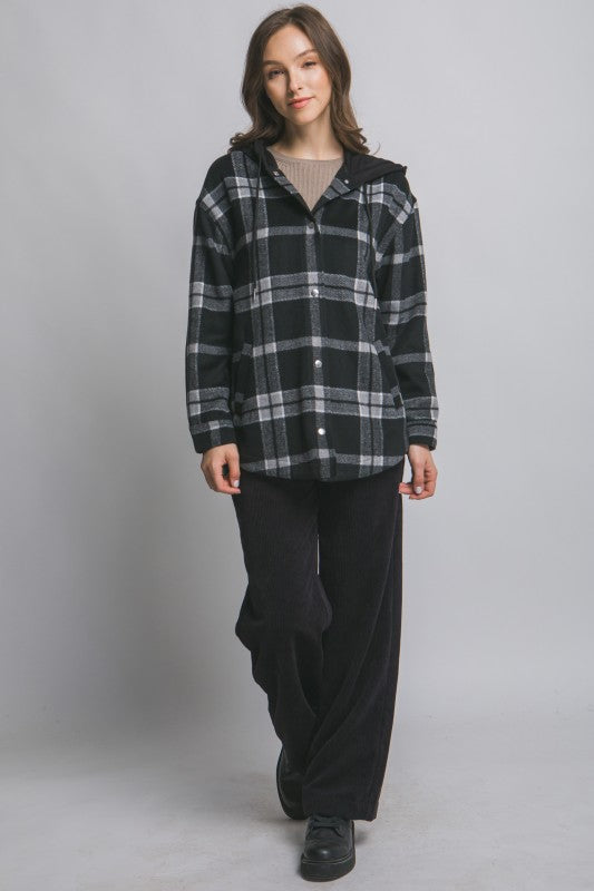 Plaid Hooded Jacket