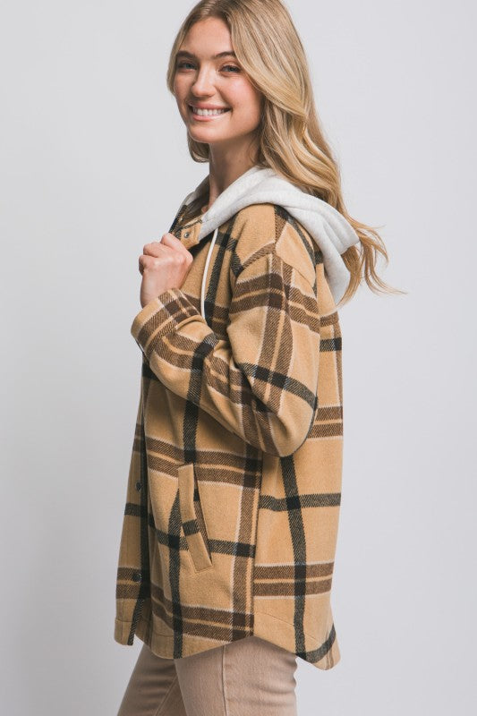 Plaid Hooded Jacket
