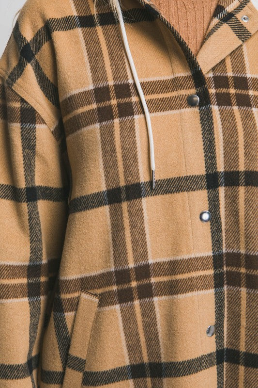 Plaid Hooded Jacket