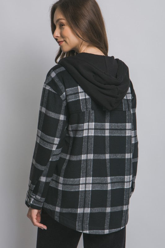 Plaid Hooded Jacket