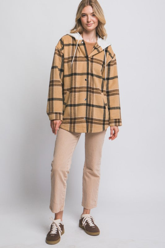Plaid Hooded Jacket