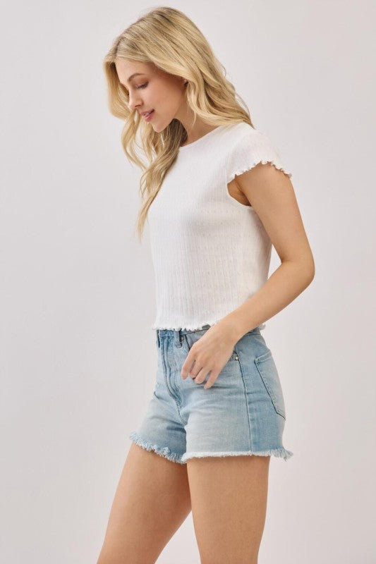 Eyelet Knit Top