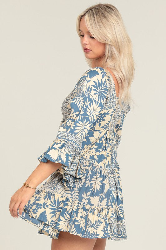 Flare Sleeve Dress