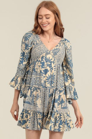 Flare Sleeve Dress