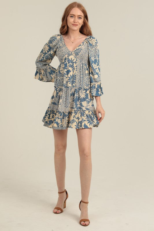 Flare Sleeve Dress