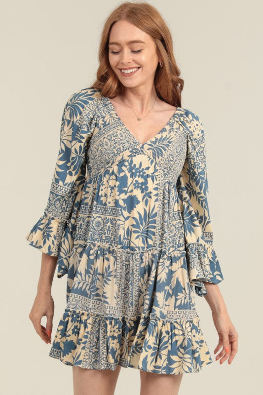 Flare Sleeve Dress
