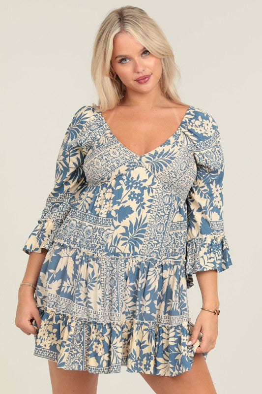 Flare Sleeve Dress