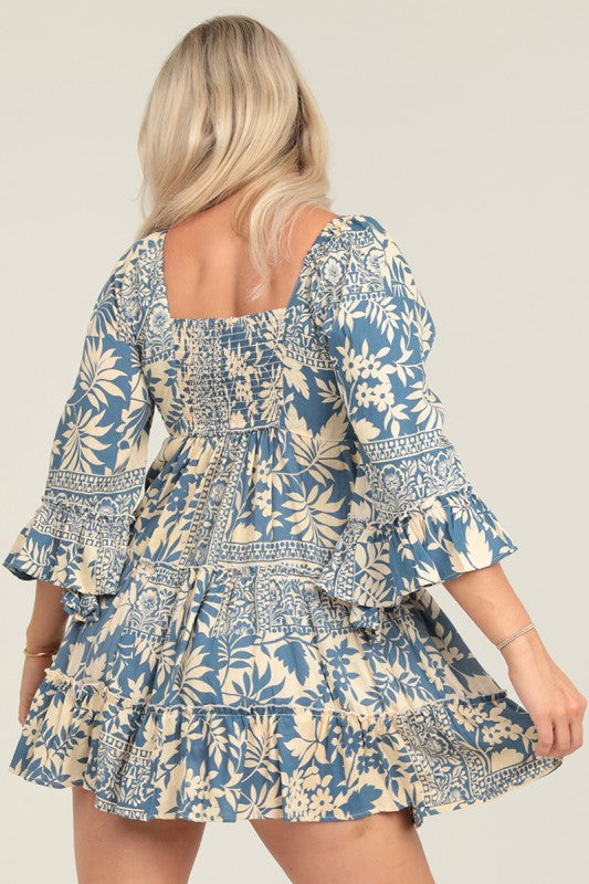 Flare Sleeve Dress