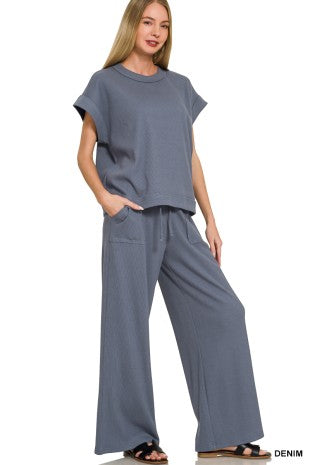Ribbed Tee Pants Set