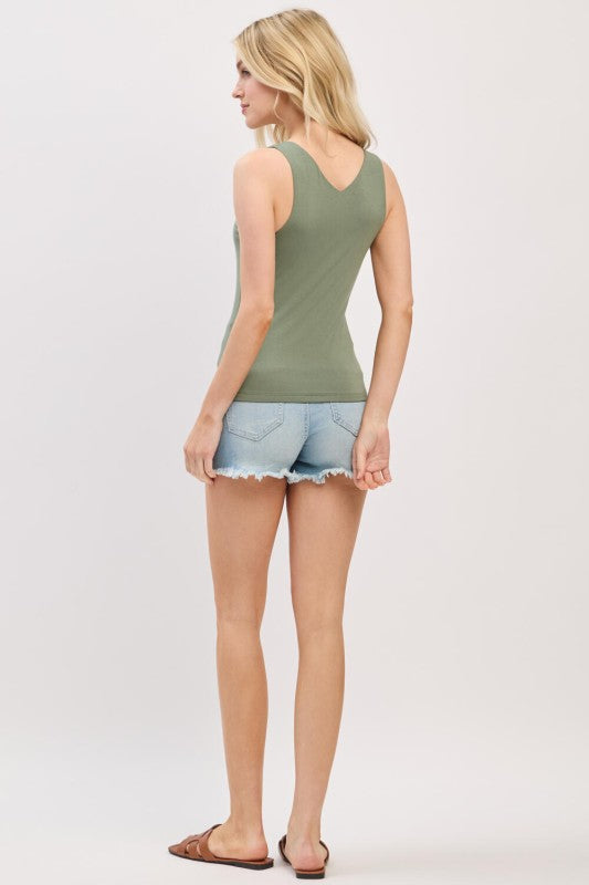 Double Layer V-neck Tank