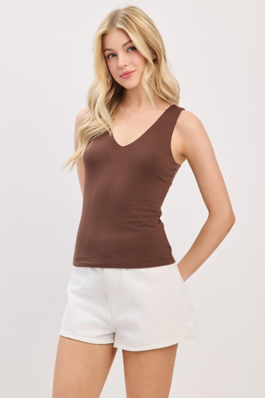 Double Layer V-neck Tank