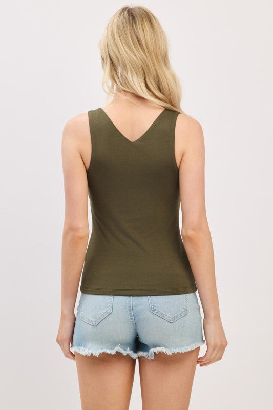 Double Layer V-neck Tank
