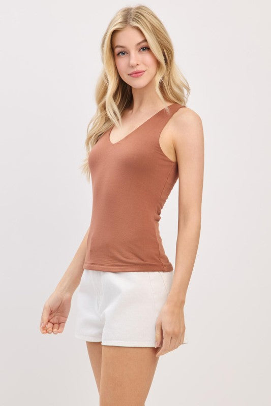 Double Layer V-neck Tank