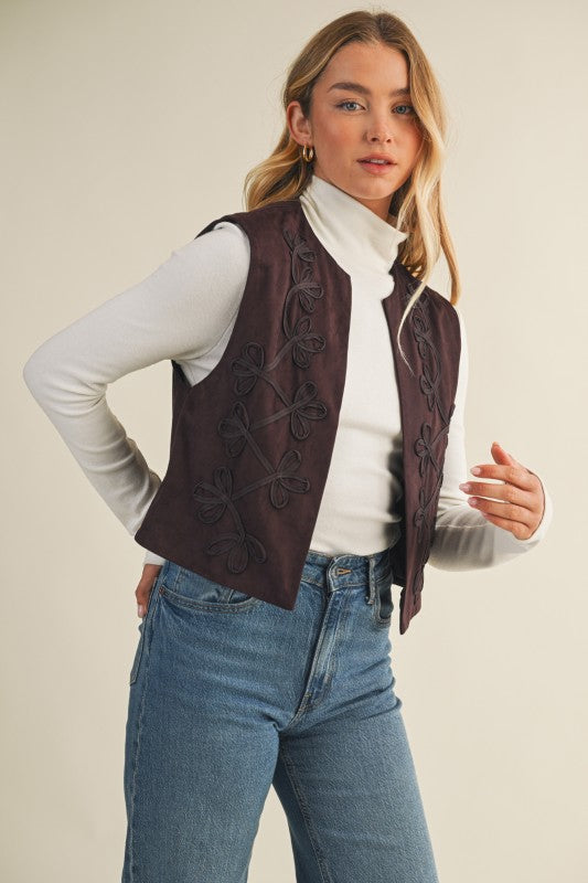 Embroidered Sleeveless Vest
