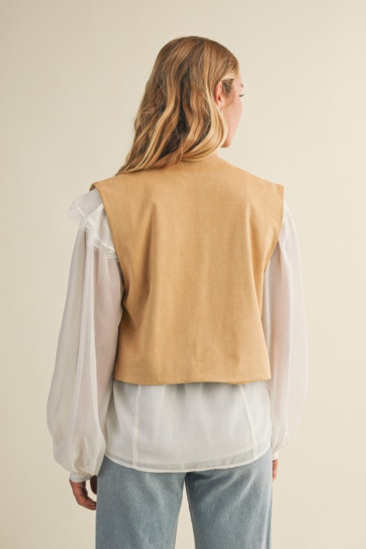 Embroidered Sleeveless Vest