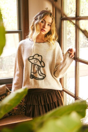 Chain Stitch Sweater Top
