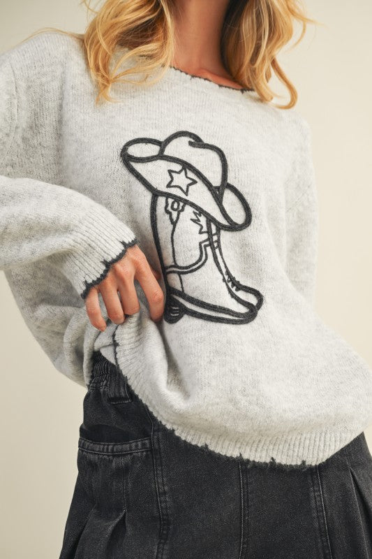 Chain Stitch Sweater Top