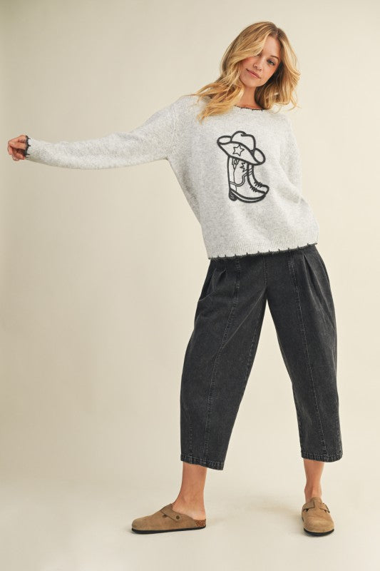 Chain Stitch Sweater Top