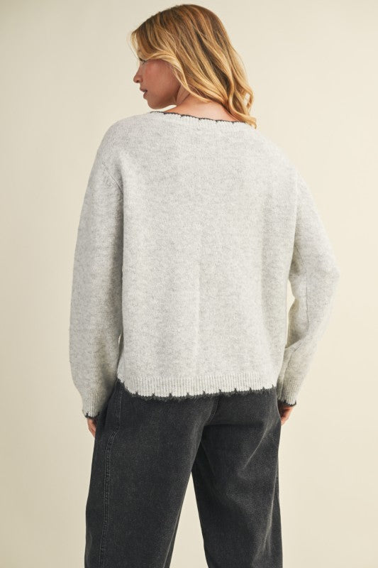 Chain Stitch Sweater Top