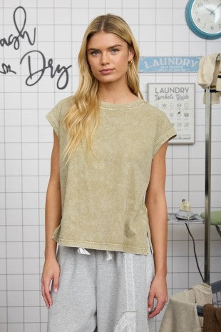 Washed Knit T-shirt