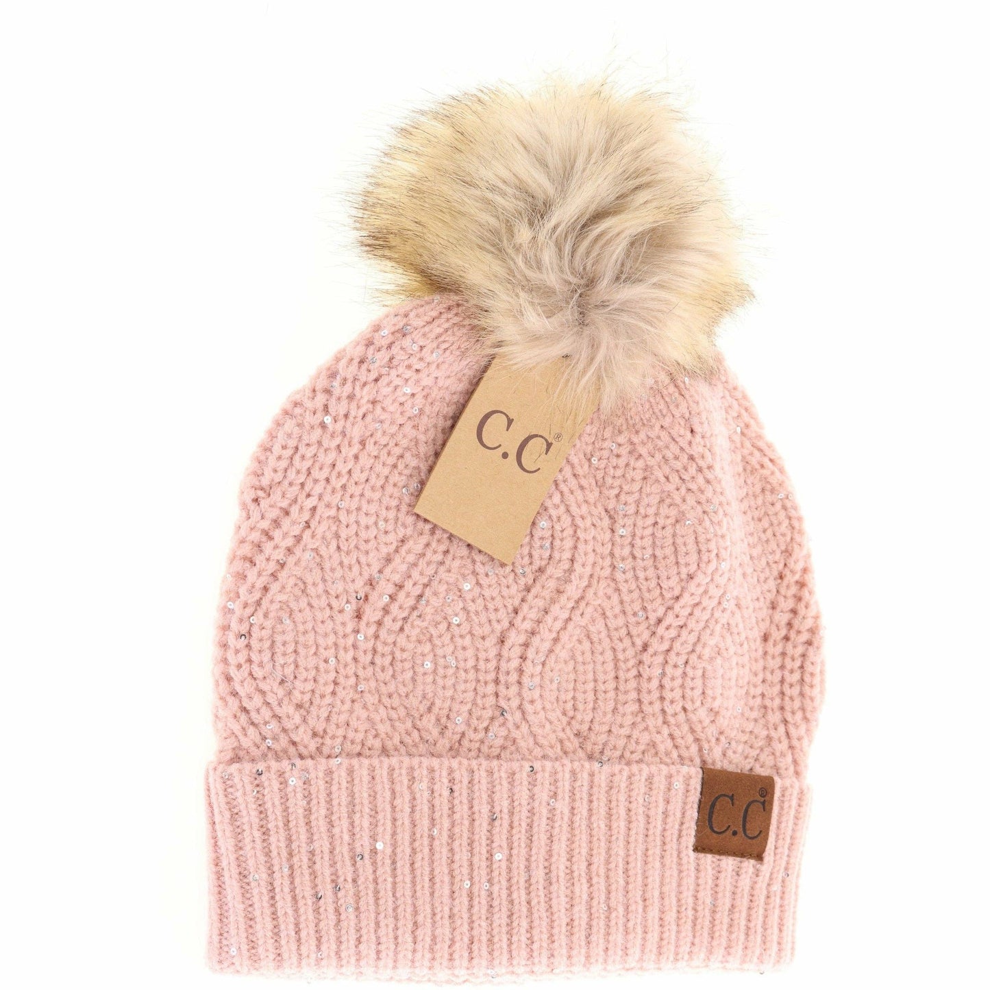 Sequin Fur Pom