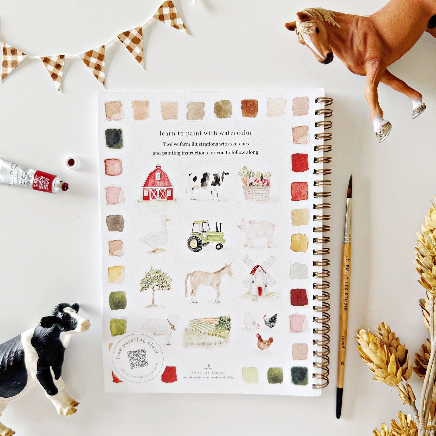 Watercolor Farm Workbook