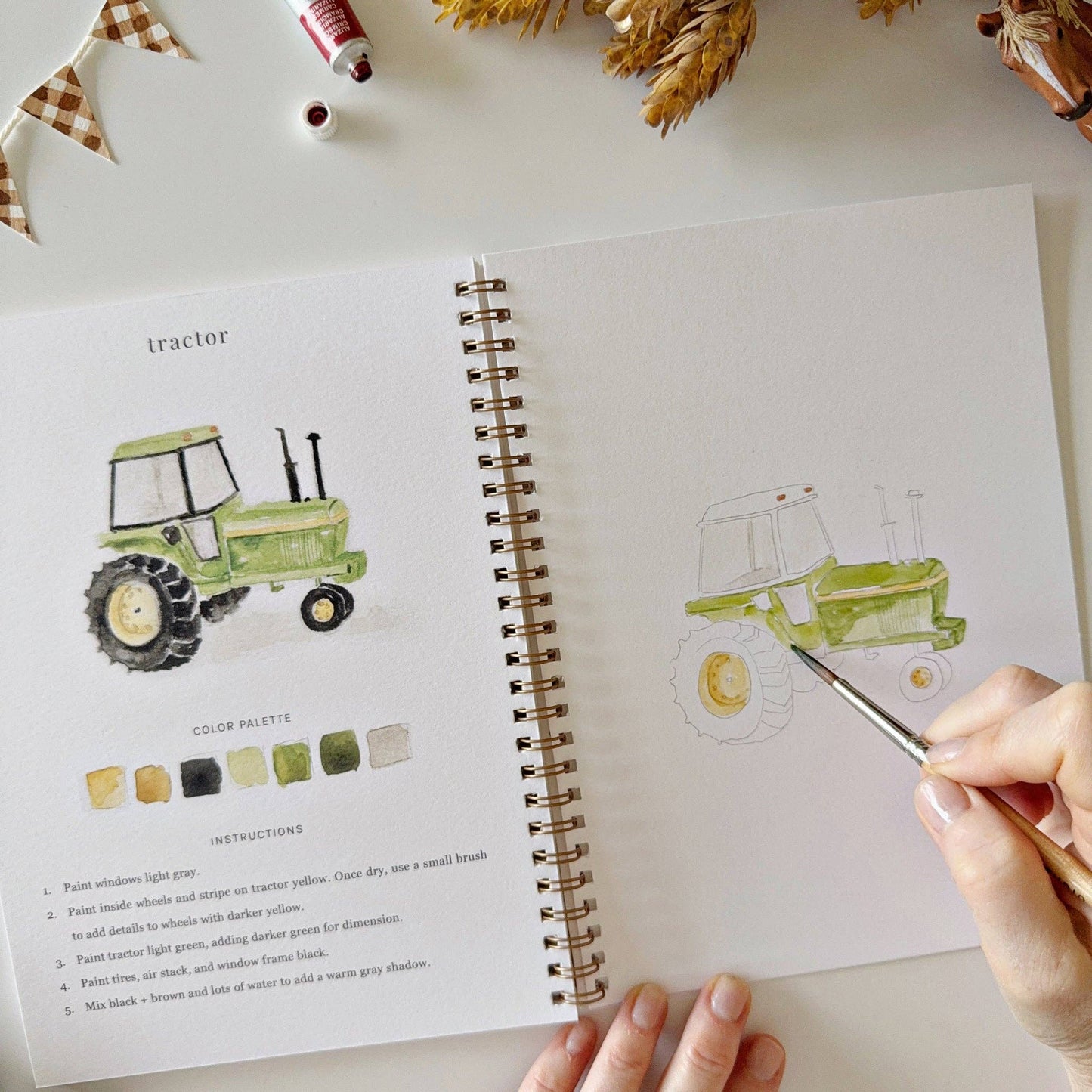 Watercolor Farm Workbook