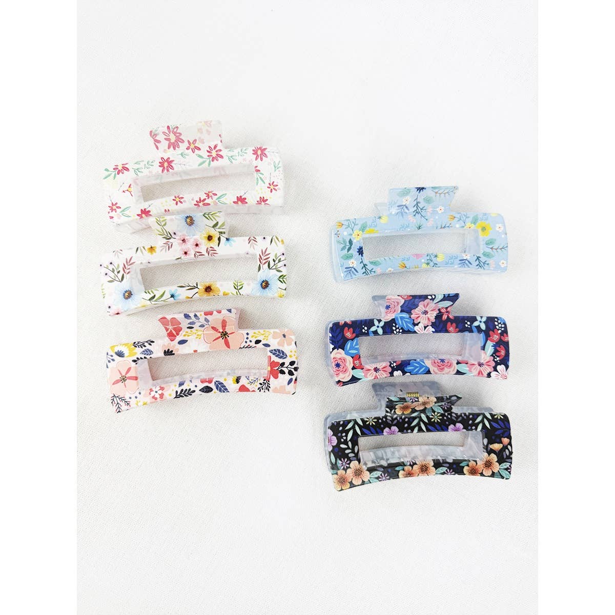 Flower Print Hair Clip