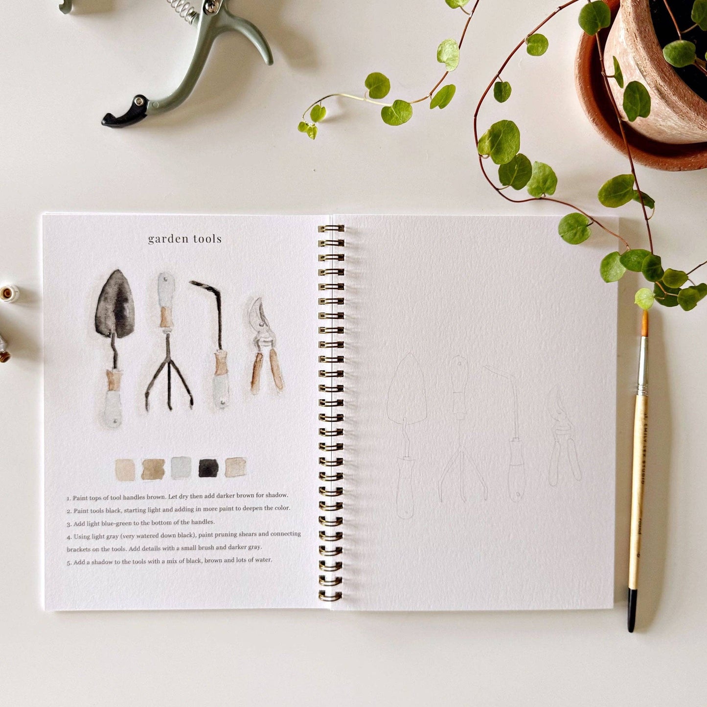 Watercolor Garden Workbook