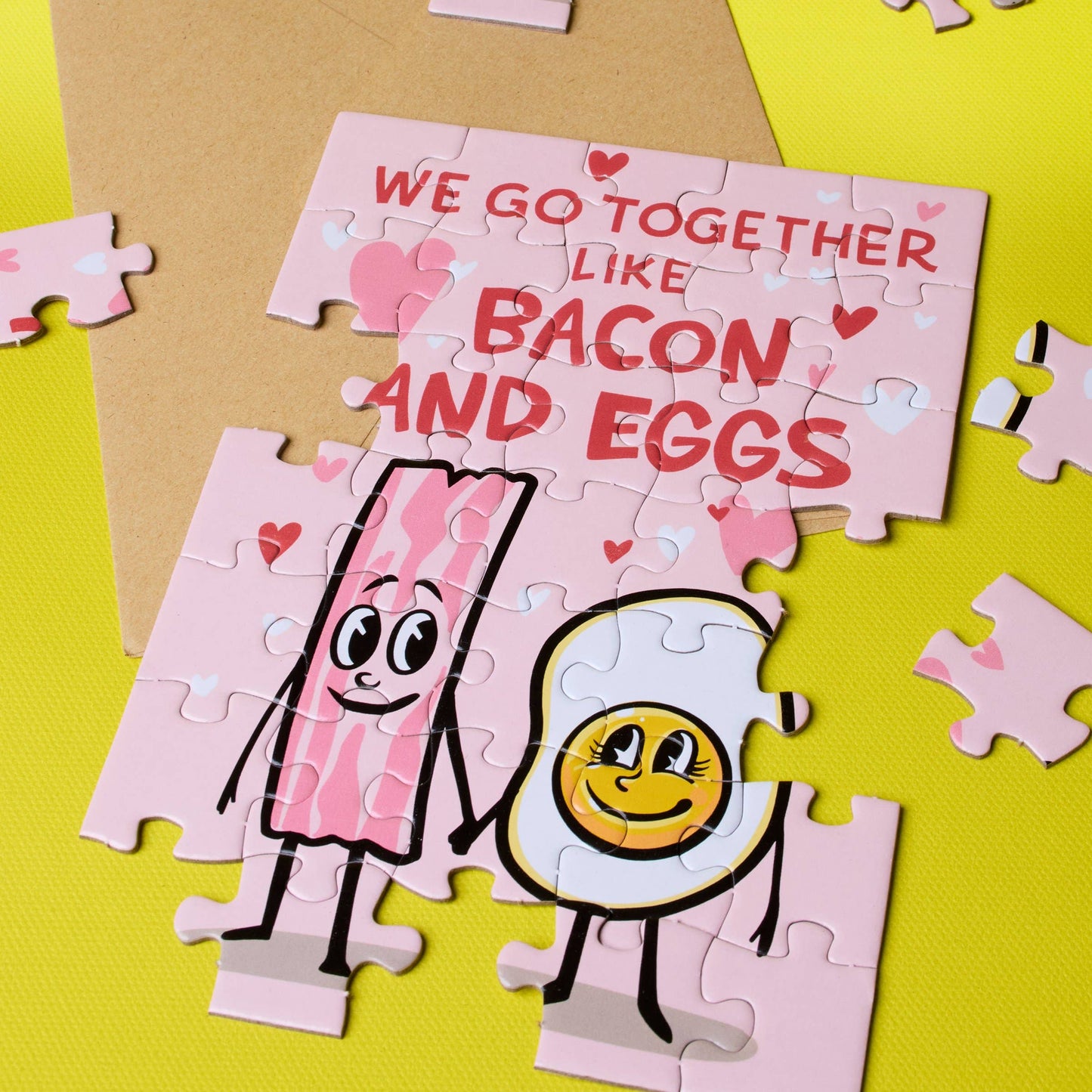 Bacon Eggs Puzzle Card