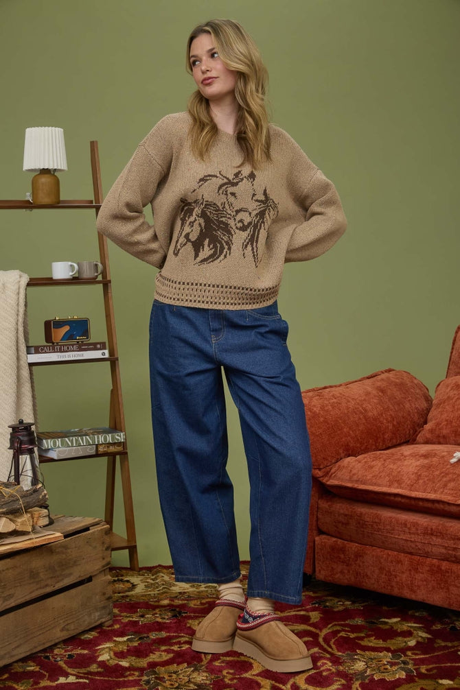 Horse Jacquard Sweater