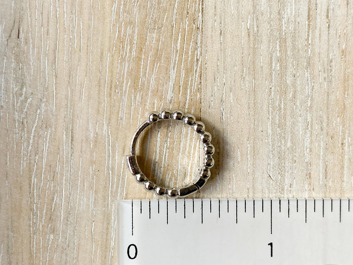 Silver Beaded Fashion Hoops