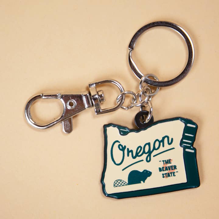 Beaver Sign Keychain