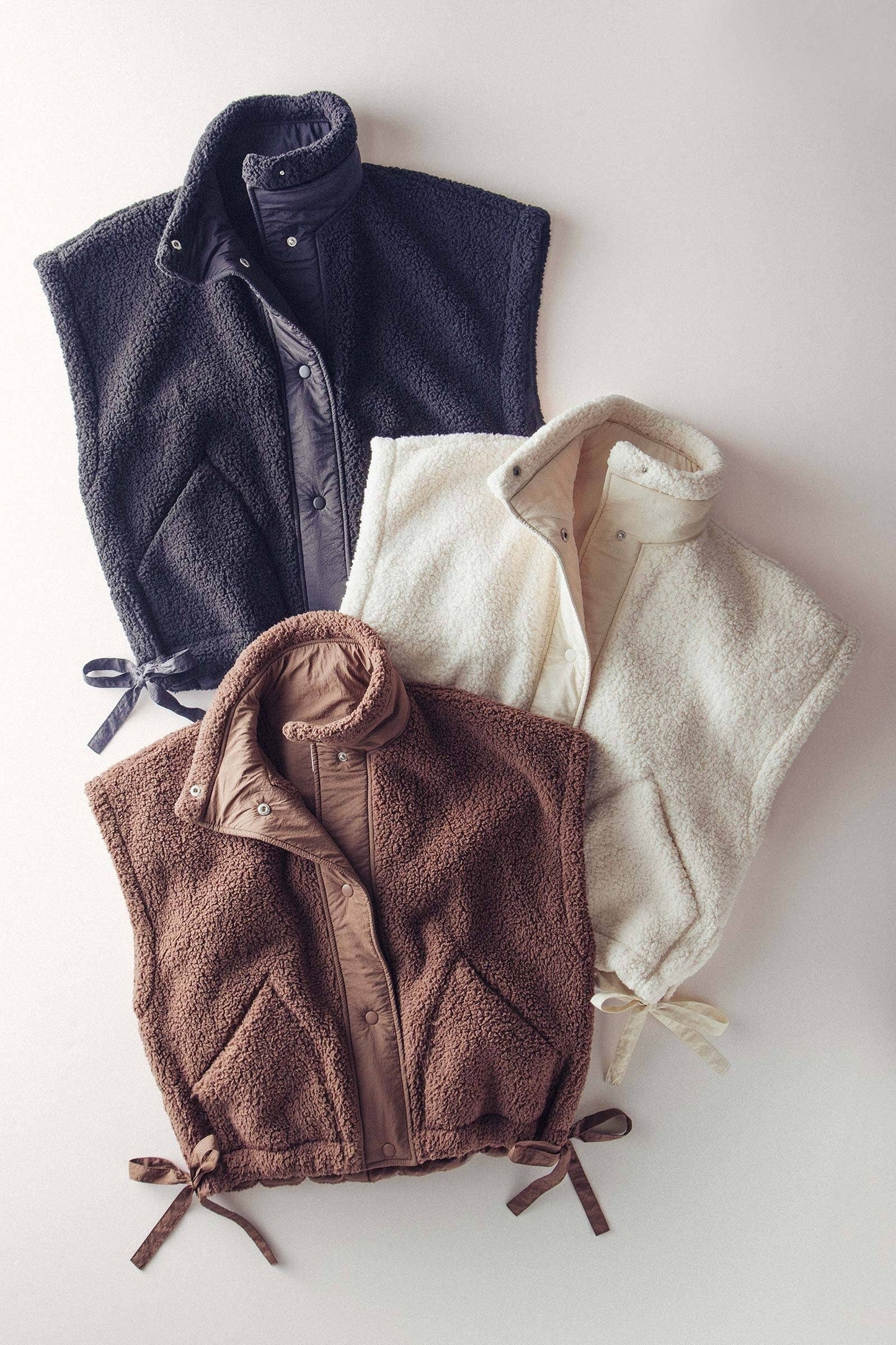 Quilted Sherpa Boxy Vest