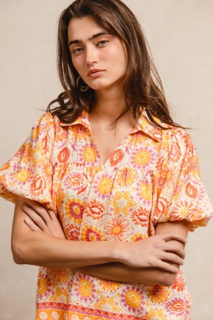 Abstract Floral Top