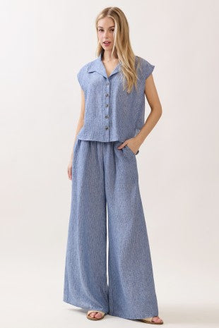 Stripe Wide Leg Pants