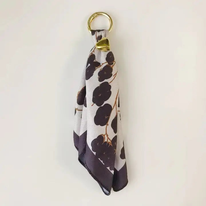 Black Floral Charm Scarf