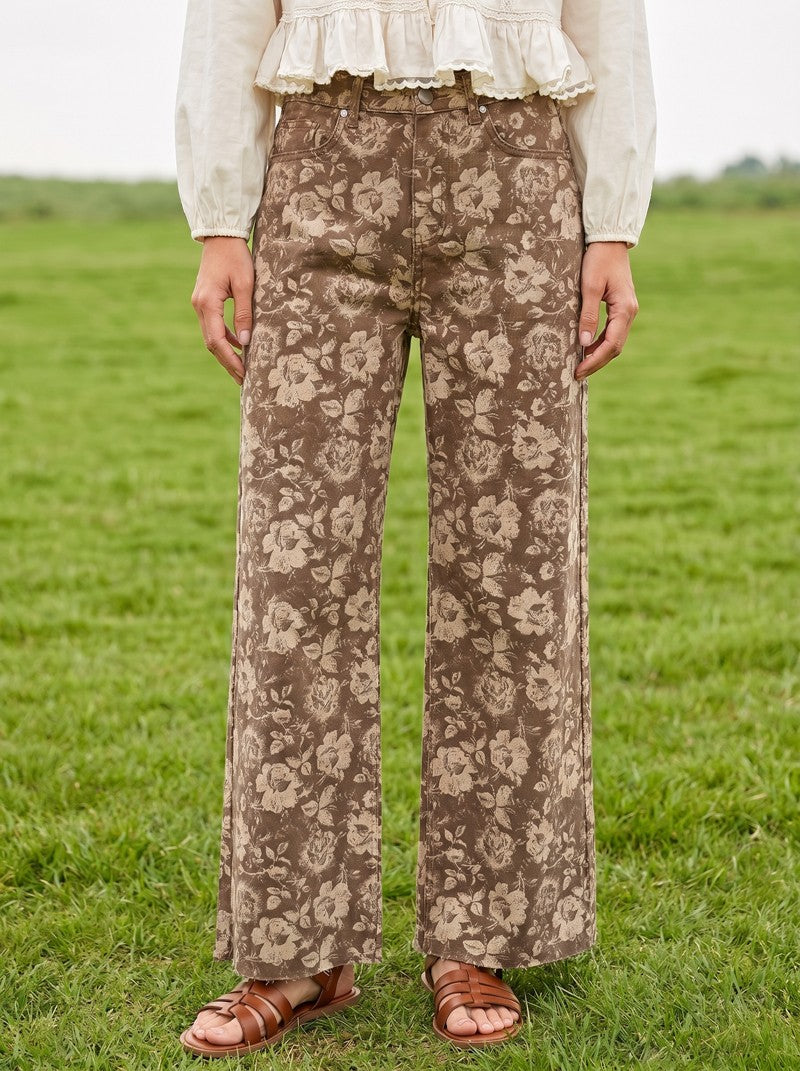 Floral Cotton Pants