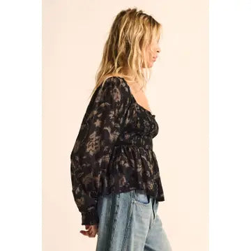 Floral Peplum Top