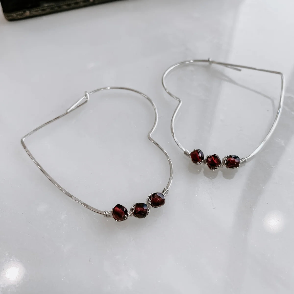 Garnet Heart Threaders
