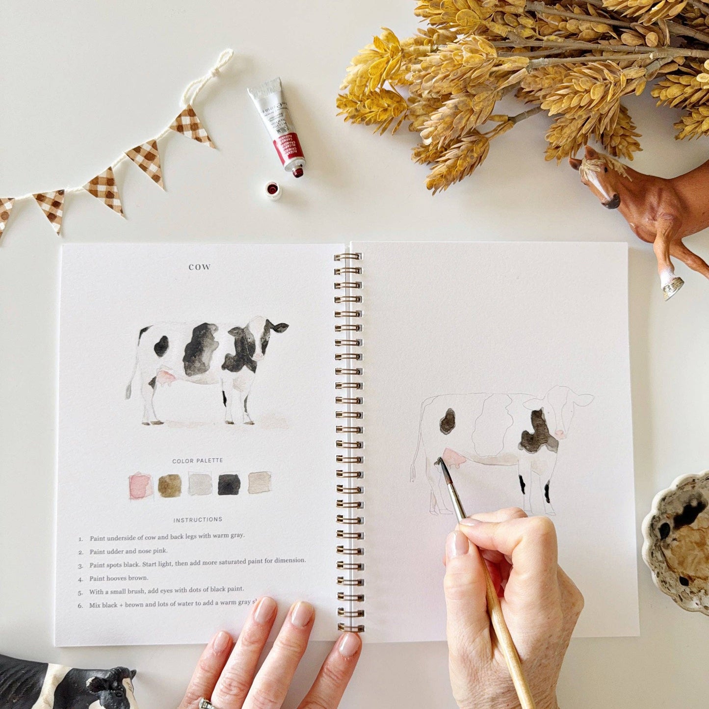 Watercolor Farm Workbook