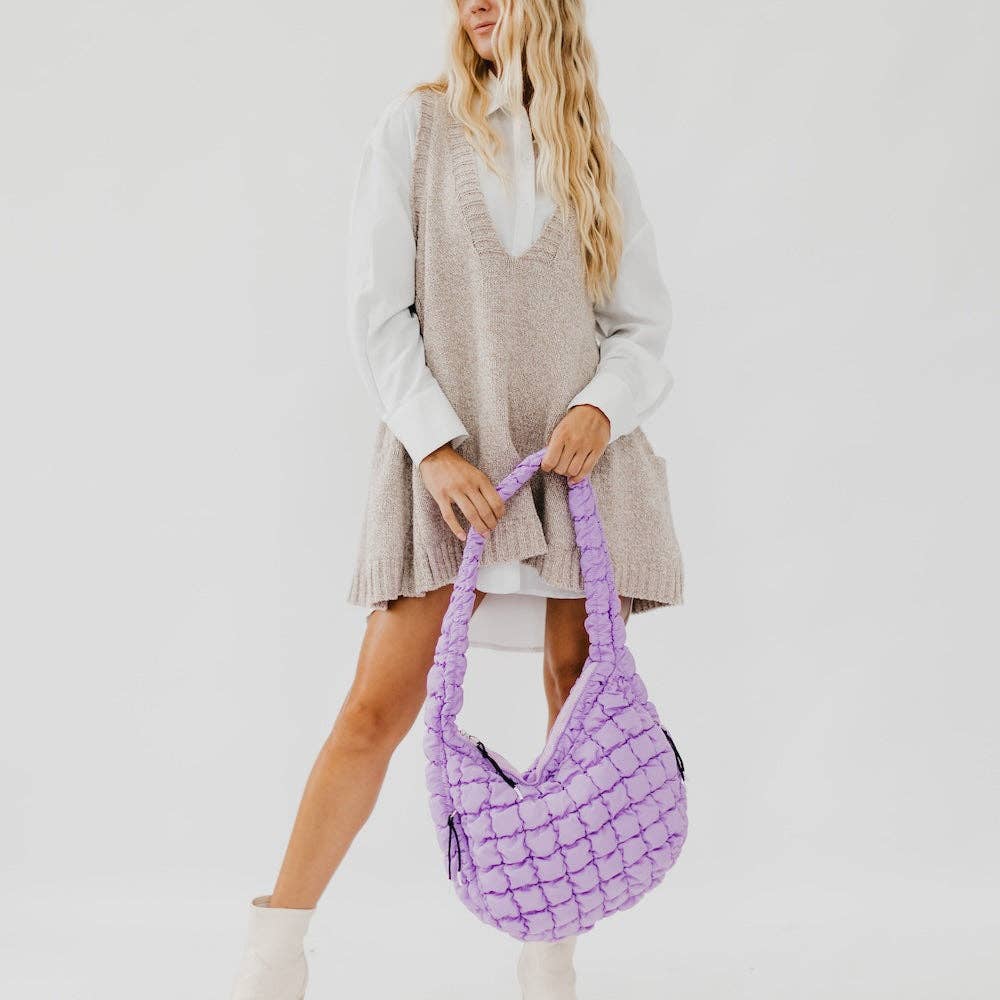 Carmen Quilted Hobo Bag