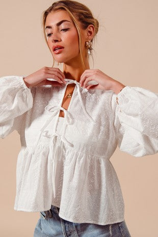 Floral Tie Blouse
