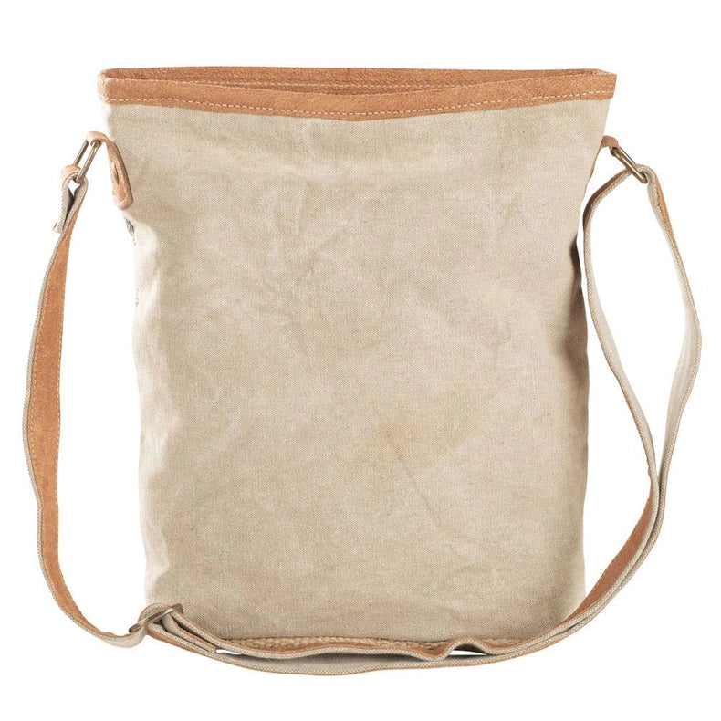 Canvas Flowers Crossbody