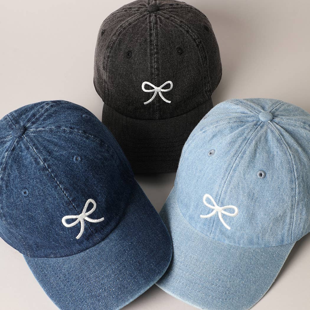 Trendy Bow Denim Cap