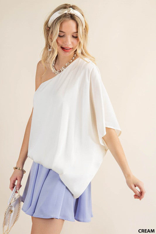 One Shoulder Sleeve Top