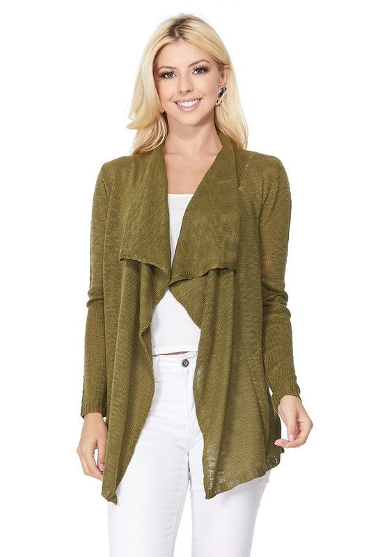Drape Front Cardigan