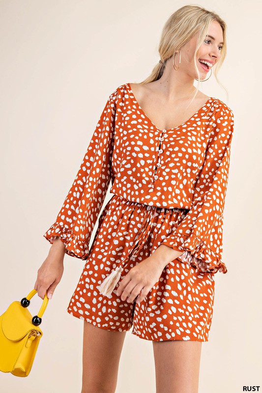 Dalmation Print Romper