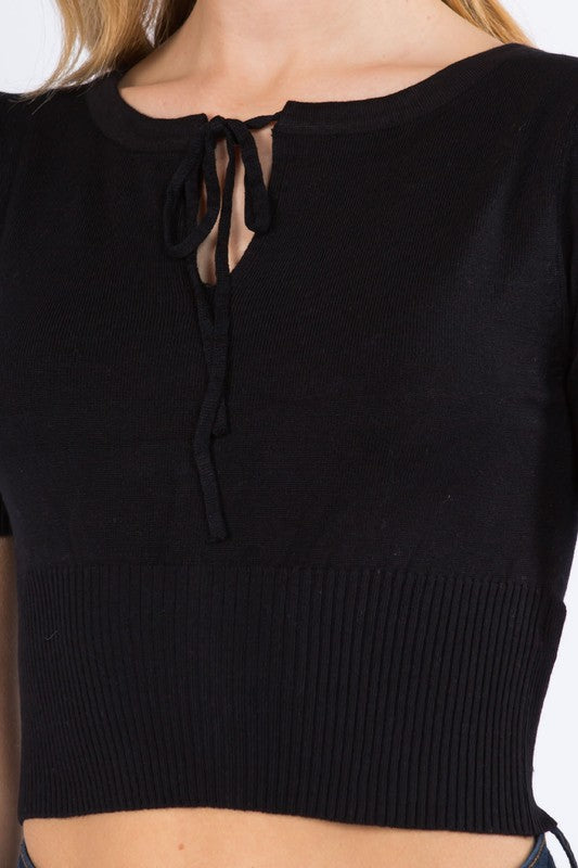 Front Tie Crop Top